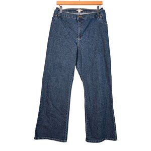 Woman Within Womens Plus Size 24W Jeans Bootcut Denim Pants Dark Wash‎
